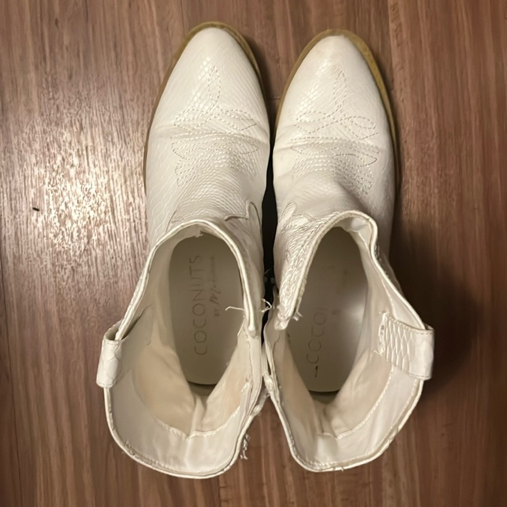 Free people white cow boy boots